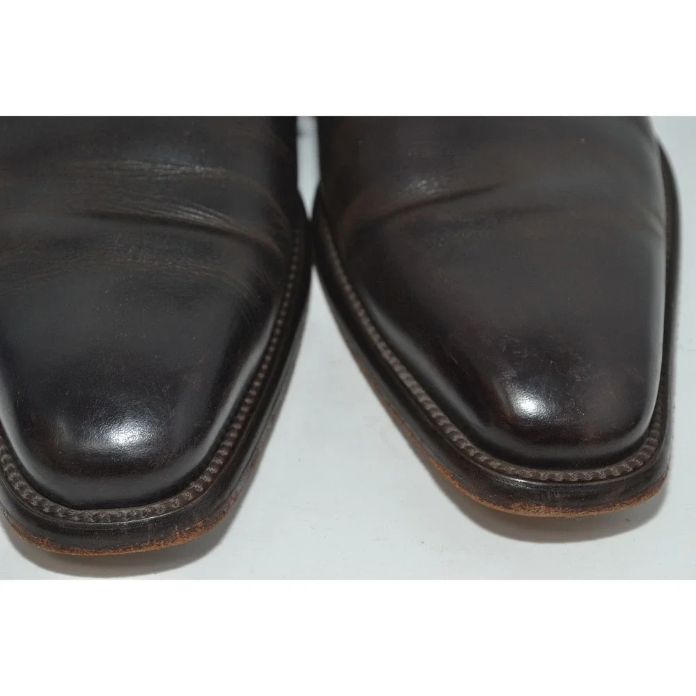Calzoleria Toscana Handmade Designer‎ Leather Italy Brown Chukka Boots Mens 41